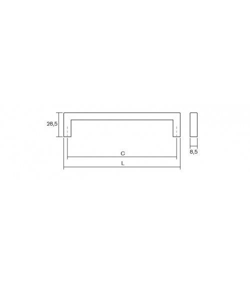 Uchwyt meblowy U 0056 chrom polerowany VIEFE