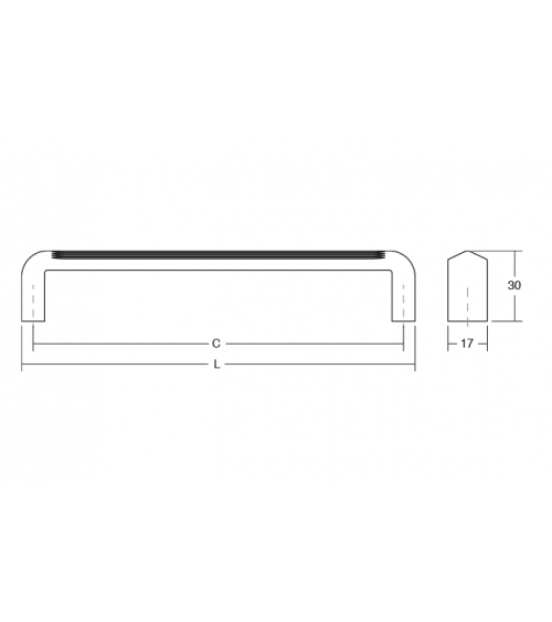 Uchwyt meblowy LINES czarny mat VIEFE