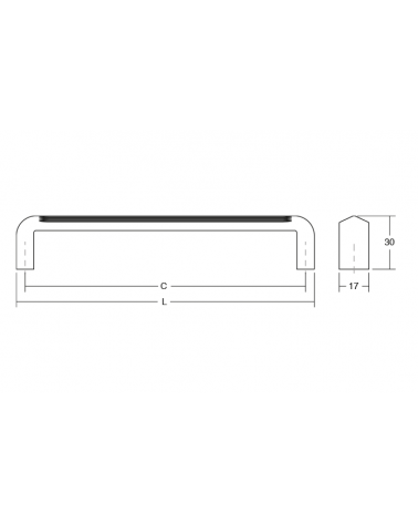 Uchwyt meblowy LINES czarny mat VIEFE