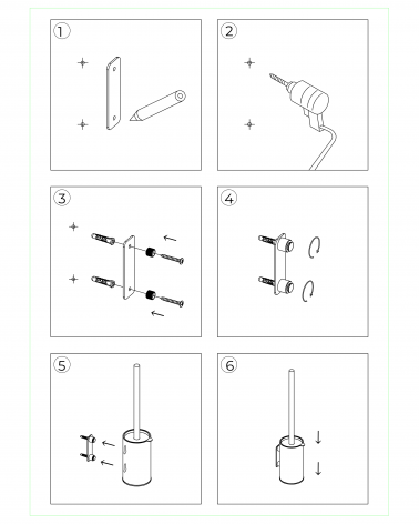 Szczotka do WC  - wisząca / wolnostojąca Hozze