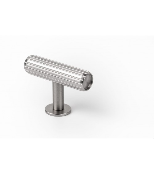 Gałka meblowa T-Bar Rille Srebrna Aluminiowa