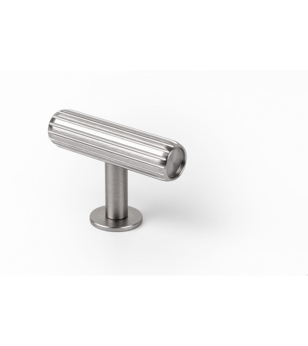 Gałka meblowa T-Bar Rille Srebrna Aluminiowa