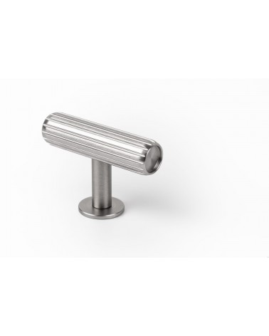 Gałka meblowa T-Bar Rille Srebrna Aluminiowa